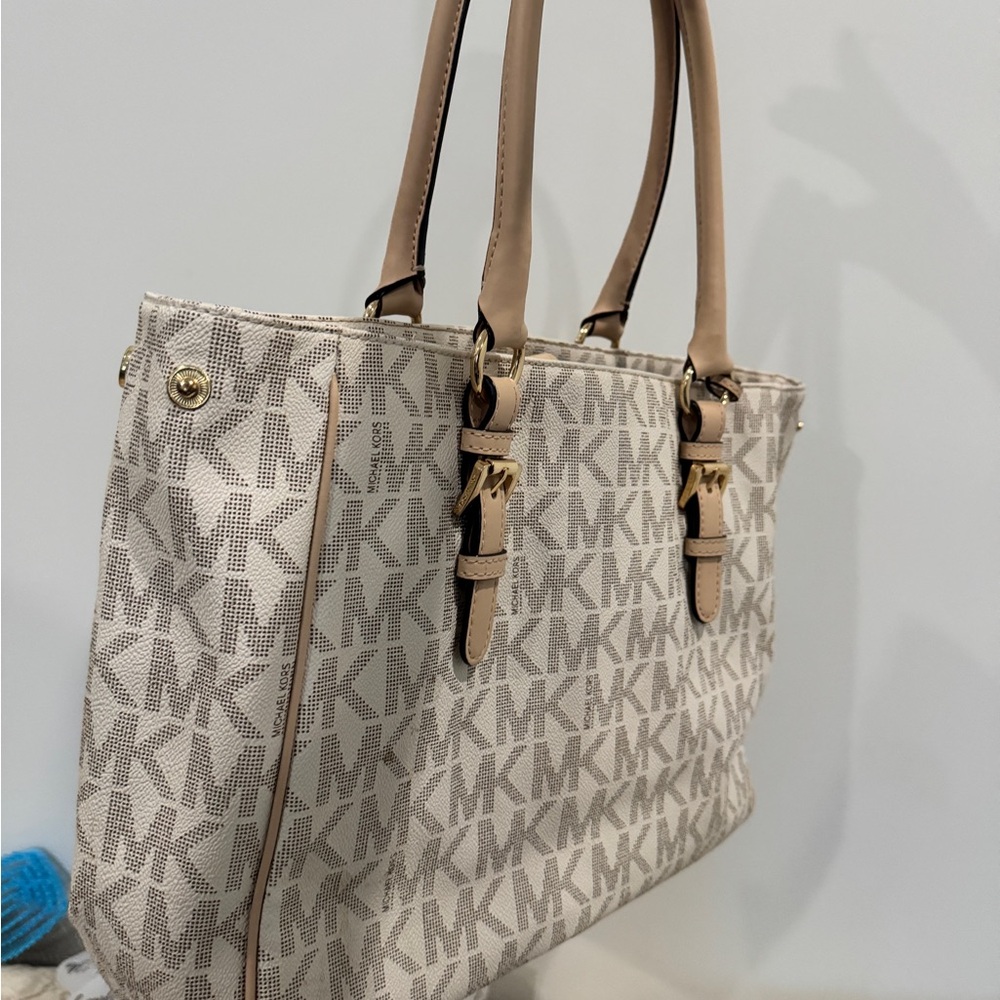 Michael Kors Cream Monogram Tote